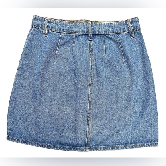 Harper Heritage Denim Mini Skirt Button Front Short Pencil Skirt Small - Picture 4 of 11